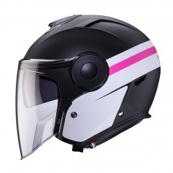 Мото каска Caberg Soho Zephyr 02 Matt Black/White/Fuchsia E2206