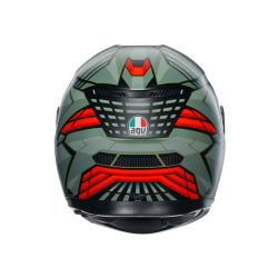Мото каска AGV K3 Decept Matt Black/Green/Red E2206