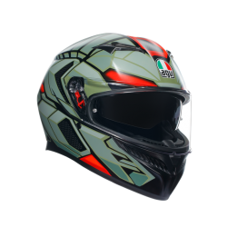Мото каска AGV K3 Decept Matt Black/Green/Red E2206