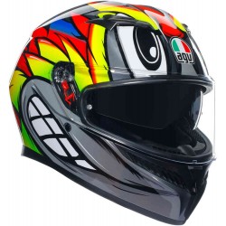 Мото каска AGV K3 Birdy 2.0 Grey/Yellow/Red E2206