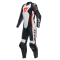 Женски кожен мото екип Dainese Grobnik Lady Leather 1PC Suit Perf. Black/White/Red-Fluo