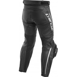 Мъжки кожен мото панталон Dainese Delta 3 Black/Black/White
