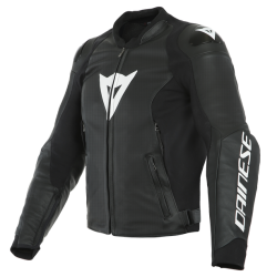 Мъжко перфорирано кожено мото яке Dainese Sport Pro Perf. Black/White