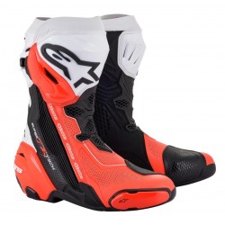 БОТУШИ ALPINESTARS Supertech R Vented v2 Black/White/Fluo Red