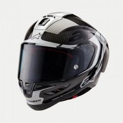 Мото каска Alpinestars Supertech R10 Element Black/Carbon Silver/Black Glossy