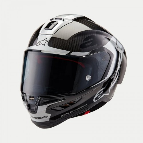 Мото каска Alpinestars Supertech R10 Element Black/Carbon Silver/Black Glossy