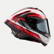Мото каска Alpinestars Supertech R10 Team Black Carb Red White Glossy