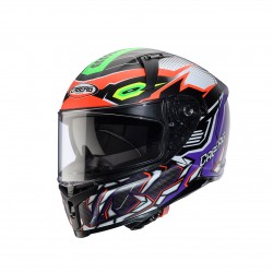 Мото каска Caberg Avalon X Gurkha P2 Matt Black/Orange Fluo/Green Fluo/Purple E2206