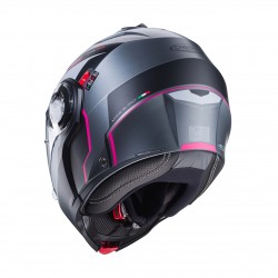 Мото каска Caberg Duke Evo Move M1 Matt Gun Metal/Black/Fuchsia E2206