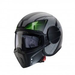 Мото каска Caberg Ghost X Vyrus P7 Matt Black/Grey/Green Fluo E2206