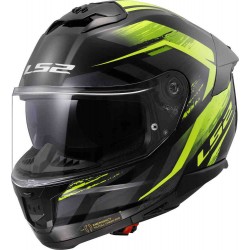 Мото каска LS2 FF808 Stream II Fury Gloss Black H-V Yellow E2206