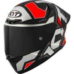 Мото каска KYT TT-Revo Electron Grey Matt/Red
