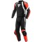 Мъжки кожен мото екип Dainese Avro 4 Leather 2PCS Suit Black-Matt/Fluo-Red/White
