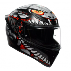 Мото каска AGV K1 S Lyzard Matt Black/Grey/Red E2206