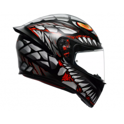 Мото каска AGV K1 S Lyzard Matt Black/Grey/Red E2206