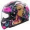 Детска мото каска LS2 FF812 Kid Cyberg Matt Purple Cyan E2206