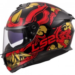 Мото каска LS2 FF808 Stream II Drako Gloss Black Red E2206