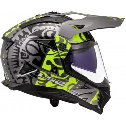 Мото каска LS2 MX702 Pioneer II Rangi Matt Titanium/Hi Vis E2206