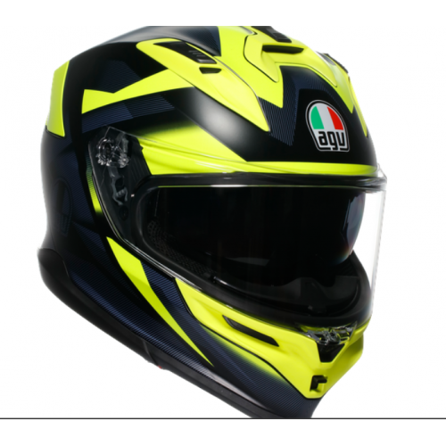 Мото каска AGV K7 MPLK Glimpse Matt Black/Yellow Fluo E2206