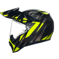 Мото каска AGV AX9 Steppa Carbon/Grey/Yellow Fluo E2206