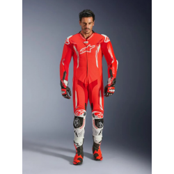 МЪЖКИ КОЖЕН MOTO ЕКИП ALPINESTARS 1-pcs GP Tech v5 Fluo Red/White