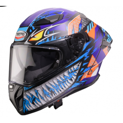 Мото каска Caberg Drift Evo II Nobo R5 Matt Black/Red Fluo/Blue/Purple Fluo E2206