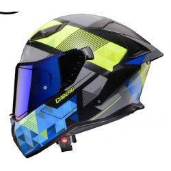 Мото каска Caberg Drift Evo II Prism R3 Matt Black/Yellow Fluo/Blue E2206