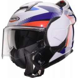 Мото каска Caberg Trip Lunar O5 White/Red/Blue/Light Blue E2206