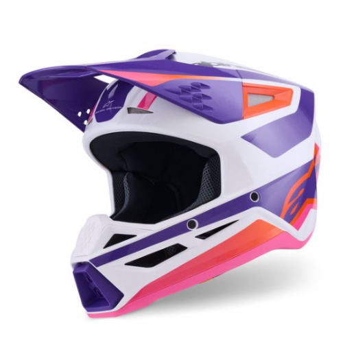  КАСКА ALPINESTARS S-M3 Heat White/Purple/Pink