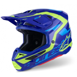 КАСКА ALPINESTARS SM7 DEED BLUE/YELLOW