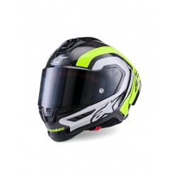 Мото каска Alpinestars Supertech R10 Arius Black/Silver/Yellow Fluo Glossy