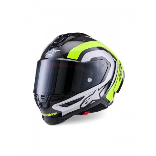 Мото каска Alpinestars Supertech R10 Arius Black/Silver/Yellow Fluo Glossy