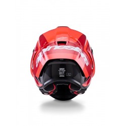 Мото каска Alpinestars Supertech R10 Arius Black/White/Double Red Glossy