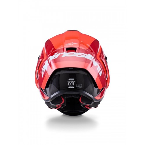 Мото каска Alpinestars Supertech R10 Arius Black/White/Double Red Glossy