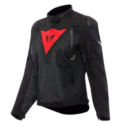 Дамско текстилно мото яке Dainese Super Sprint D-Dry® Black/Black/Red-Lava