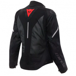 Дамско текстилно мото яке Dainese Super Sprint D-Dry® Black/Black/Red-Lava
