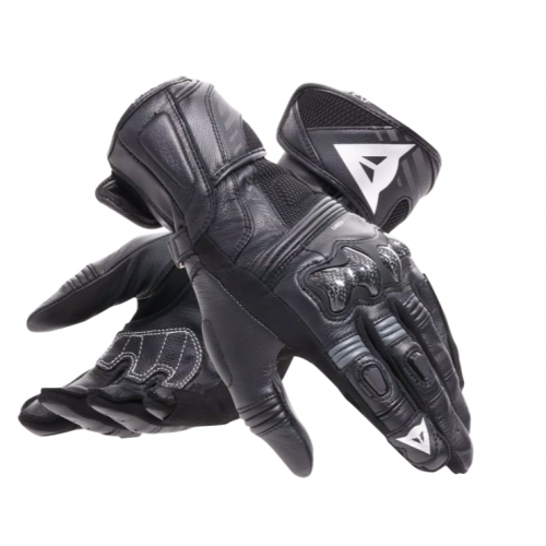 Дамски кожени мото ръкавици Dainese Reacto Carbon Long Black/Anthracite