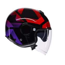 Мото каска AGV Eteres Camogli Black/Red/Purple E2206
