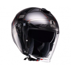 Мото каска AGV Irides Zagabria Matt Gunmetal/Red E2206