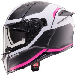 Мото каска Caberg Avalon X PURE O2 Matt Black/White/Fuchsia E2206