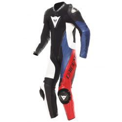 Мъжки кожен мото екип Dainese Demon Sprint Perf. 1PC Black/White/Red-Lava