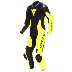 Мъжки кожен мото екип Dainese Demon Sprint Perf. 1PC Black/Yellow-Fluo/Yellow-Fluo