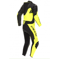 Мъжки кожен мото екип Dainese Demon Sprint Perf. 1PC Black/Yellow-Fluo/Yellow-Fluo