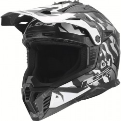 Мото каска LS2 MX708 Fast II Grotesk Matt Black/Grey E2206