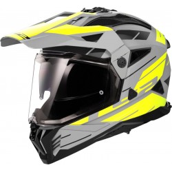 Мото каска LS2 MX702 Pioneer II Namib Matt Grey/H-V Yellow E2206