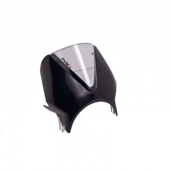 PUIG WINDSCREEN UNIV. VISION MASH BLACK SEVEN 250 17-23 BLACK-LIGHT SMOKE