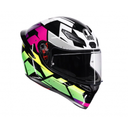 Мото каска AGV K1 S Punkpulse Black/Purple/Lime E2206