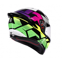 Мото каска AGV K1 S Punkpulse Black/Purple/Lime E2206