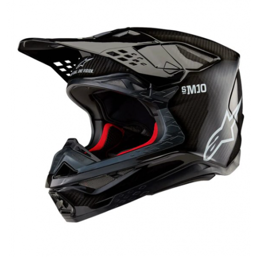  КАСКА ALPINESTARS S-M10 2206 Solid Glossy Carbon