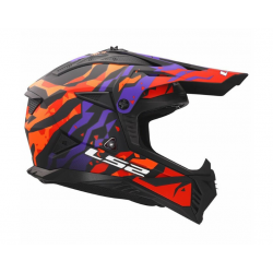 КАСКА LS2 FAST II GROTESK PURPLE ORANGE